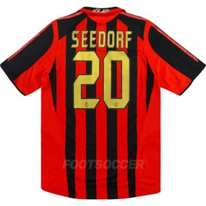 2005-06 Maillot Retro Vintage Milan AC Home SEEDORF