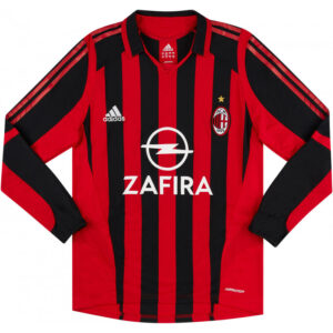 2005-06 Maillot Retro Vintage Milan AC Home CAFU