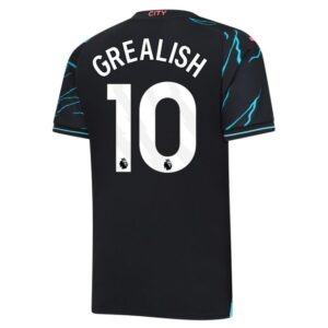 Maillot Kit Enfant Manchester City Third 2023 2024 Grealish