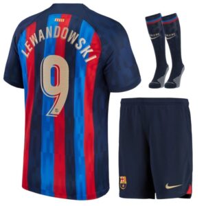 Maillot Kit Enfant Barca 2022 2023 Domicile Lewandowski